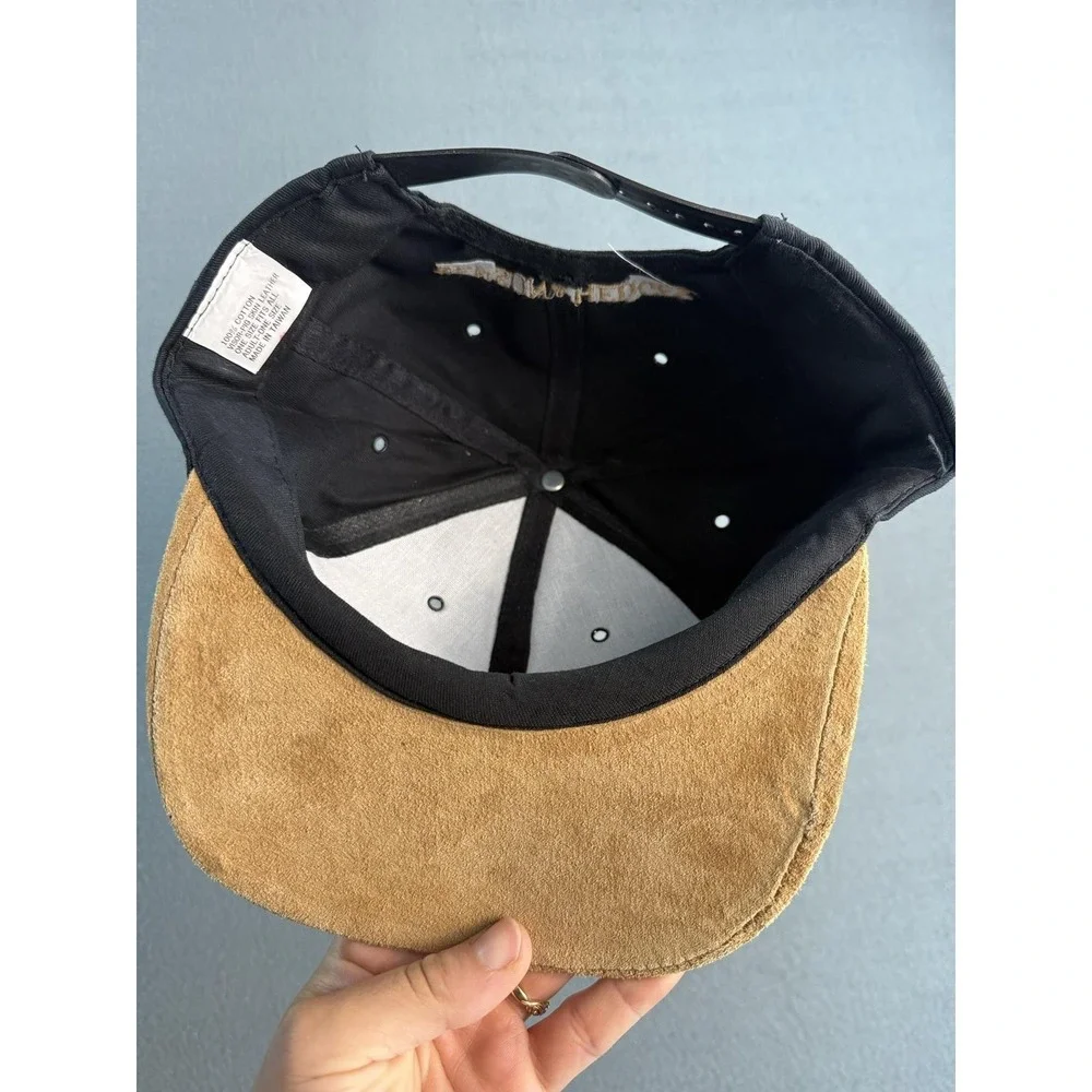 Vintage Benson & Hedges Hat Cap Snap Back Mens One Size Black Leather Brim Logo